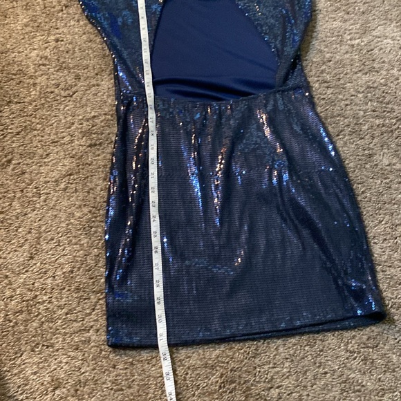 Foreign Exchange | Mini Blue Sequin Cocktail Dress - Picture 10 of 12